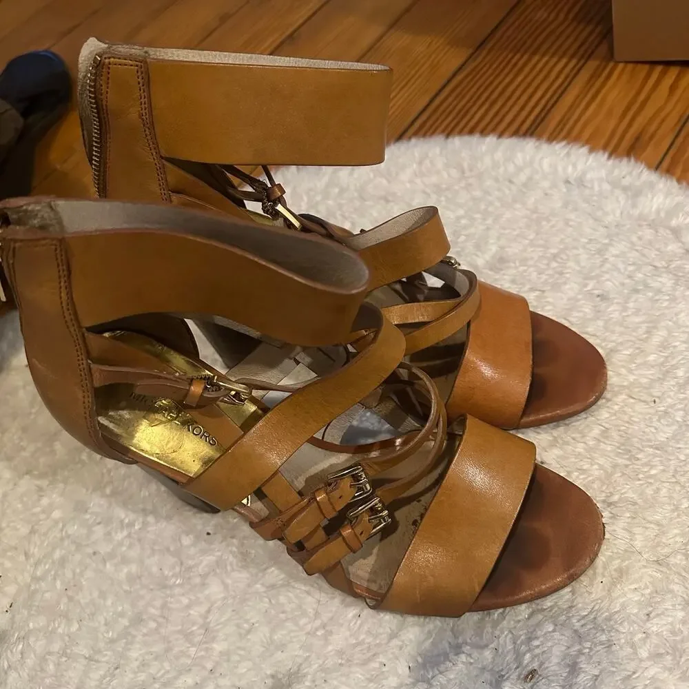 Michael Kors Gladiator Heels Women’s 8.5 Tan